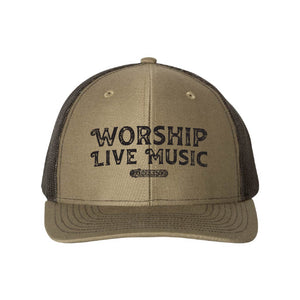 Tabernacle "Worship Live Music" | Loden / Black 6-Panel Trucker Hat